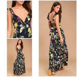 💙Simple Pleasure Navy Blue Floral Maxi💙